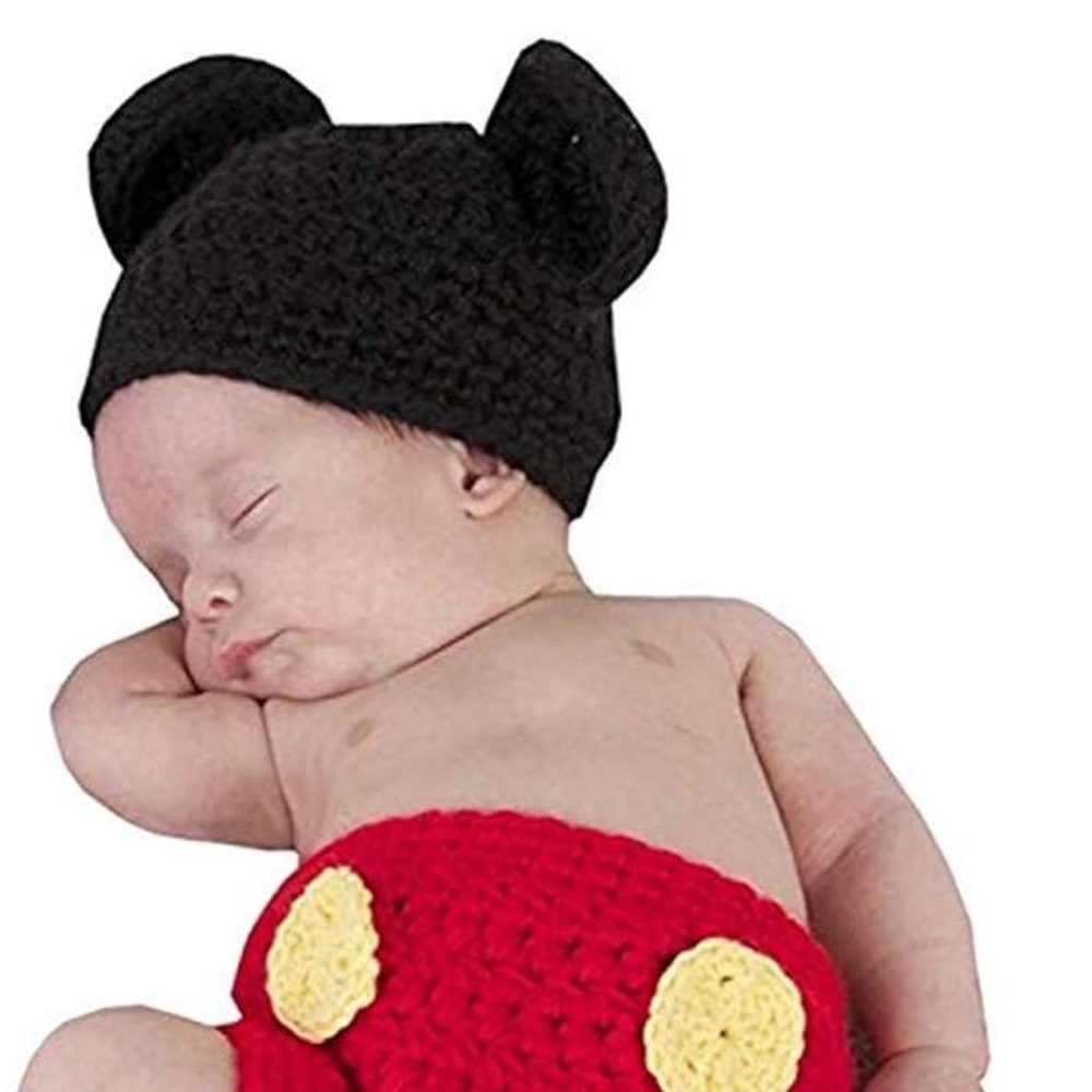 Crochet Mickey Mouse New Born Outfit